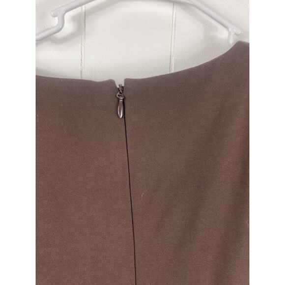 Lavish Alice Cowl Corset Ponte Midi Dress Chocolate Brown US Plus Size 16 Sexy - Picture 7 of 12